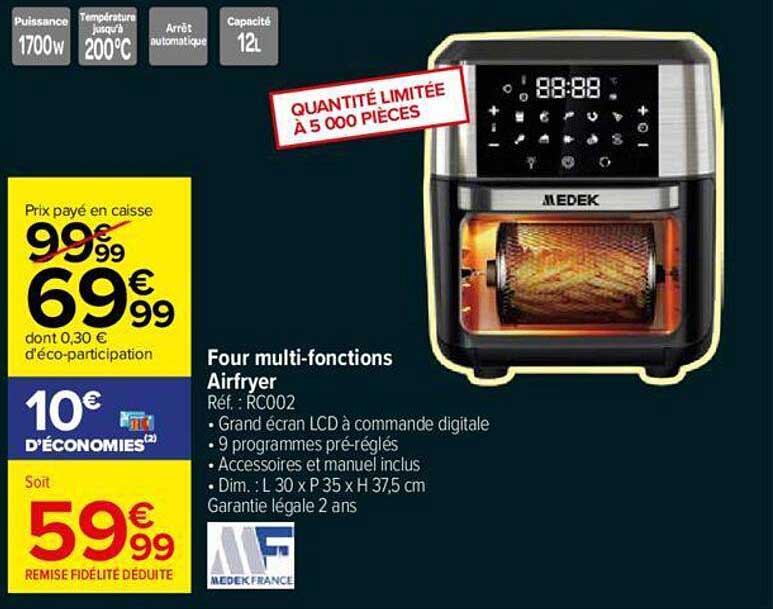 Four Multi-fonctions Airfryer