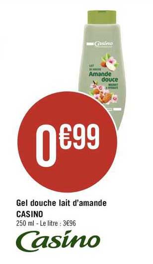 gel douche lait d'amande casino