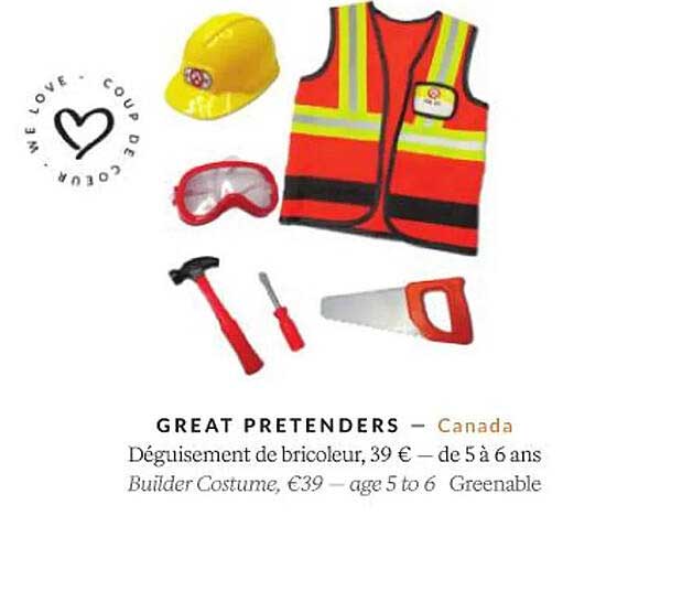 great pretenders déguisement de bricoleur