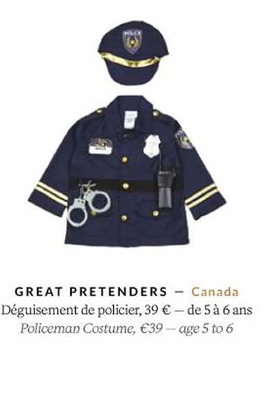 great pretenders déguisement de policier