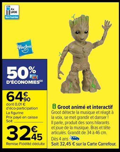 groot animé et interactif hasbro