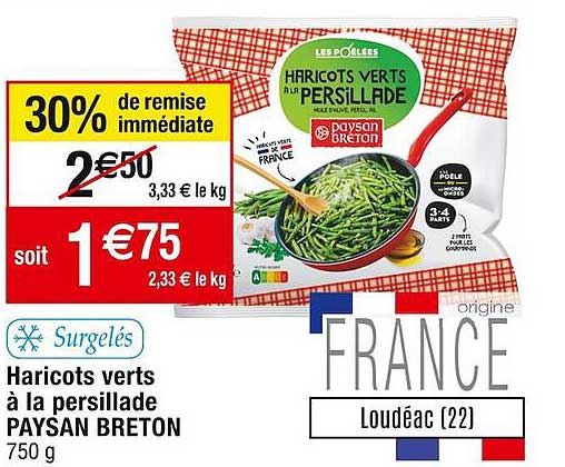 haricots verts à la persillade paysan breton