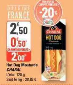 hot dog moutarde charal