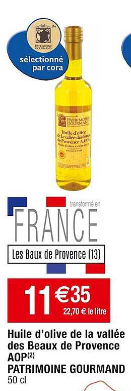 huile d'olive de la vallée des beaux de provence aop patrimoine gourmand