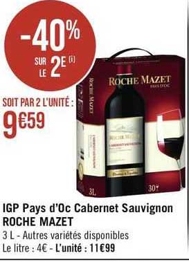 igp pays d'oc cabernet sauvignon roche mazet