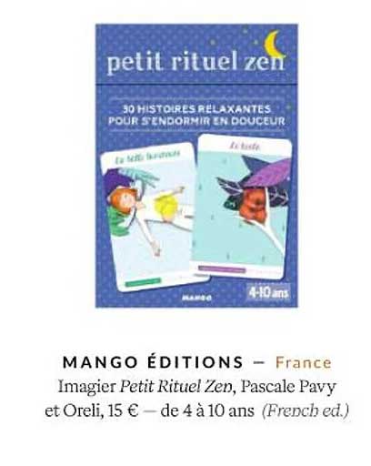 imagier petit rituel zen, pascale pavy et oreli mango édition