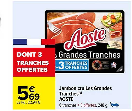 jambon cru les grandes tranches aoste