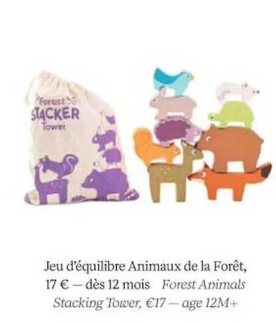 jeu d'équilibre animaux de la forêt