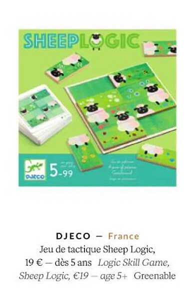 jeu de tactique sheep logic - djeco