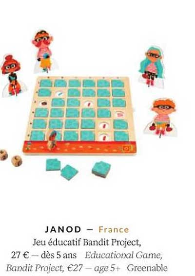 jeu éducatif bandit project - janod