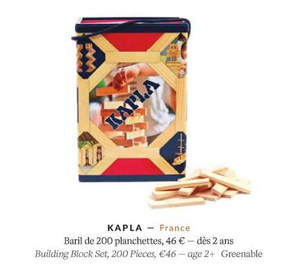 Kapla Baril De 200 Planchettes