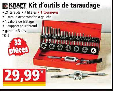 kit d'outils de taraudage kraft werkzeuge