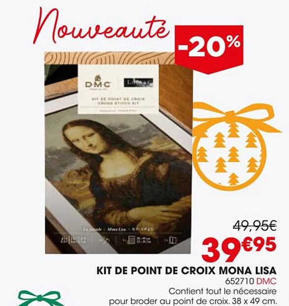 kit de point de croix mona lisa