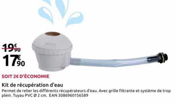 kit de récupération d'eau