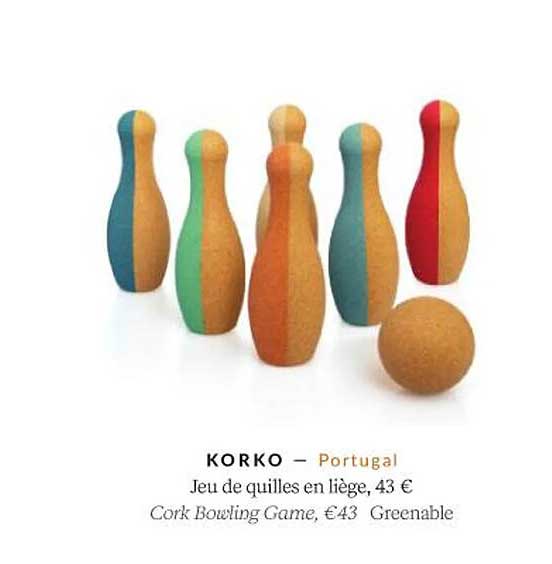 korko jeu de quilles en liège