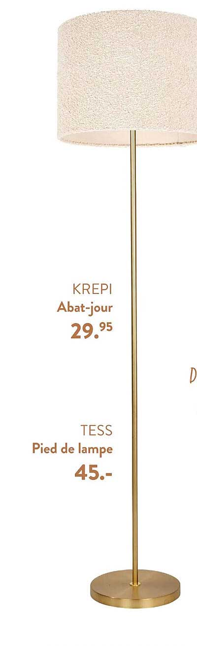 krepi abat-jour ou tess pied de lame