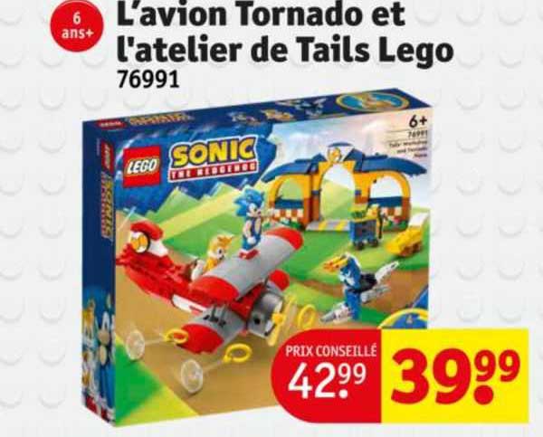 l'avion tornado et l'atelier de tails lego 76991
