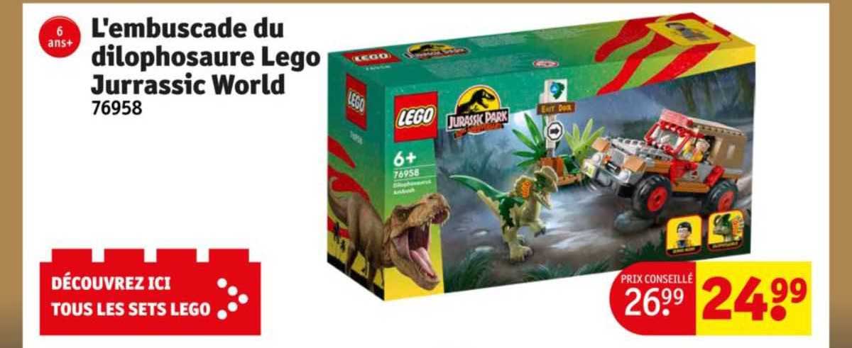 l'embuscade du dilophosaure lego jurrassic world