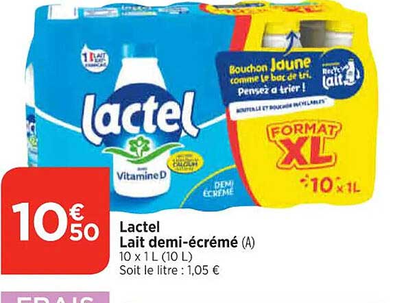lactel lait demi-écrémé