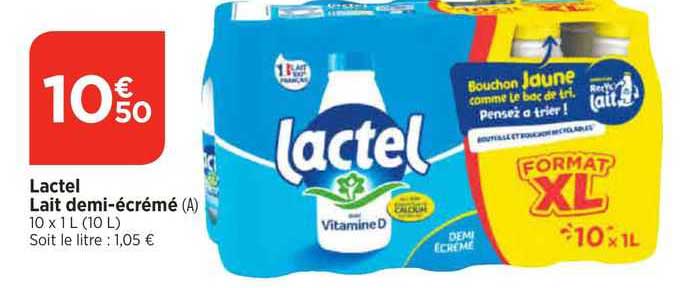 lactel lait demi-écrémé