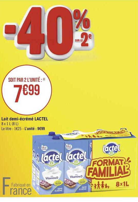 lait demi-écrémé lactel
