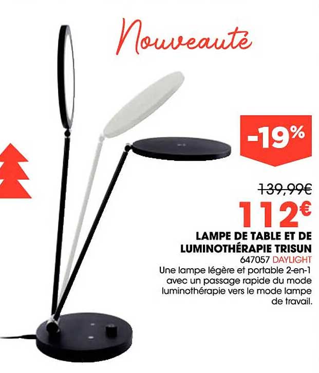 lampe de table et de luminothérapie trisun