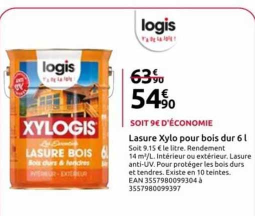 Lasure Xylo Pour Bois Dur 6 L Logis