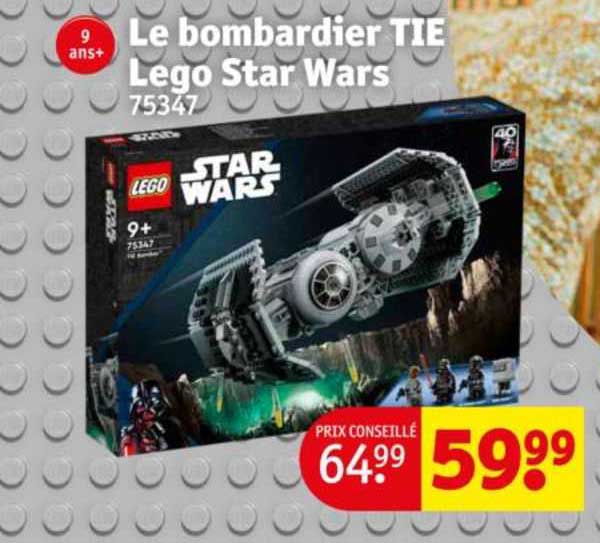 le bombardier tie lego star wars 75347