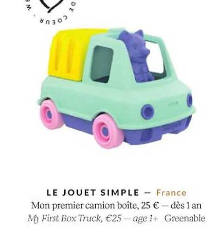 le jouet simple mon premier camion boître