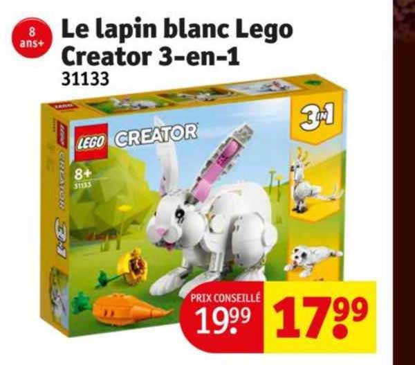 le lapin blanc lego creator 3-en-1 31133