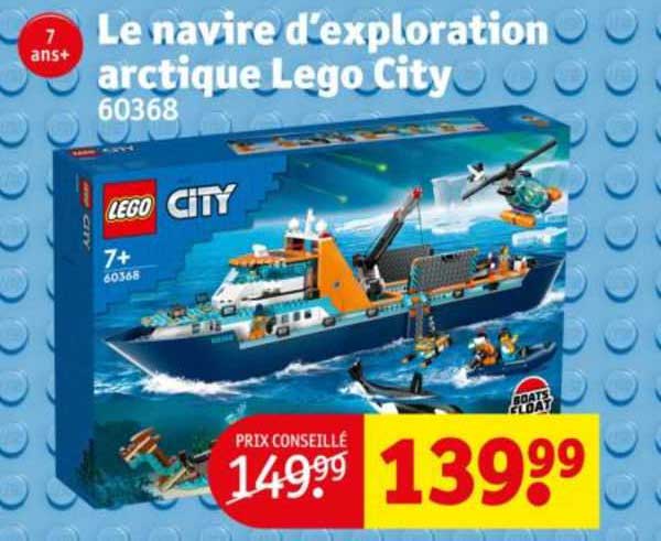le navire d'exploration arctique lego city 60368