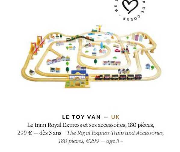 le toy van le train royal express et ses accessoires, 180 pièces