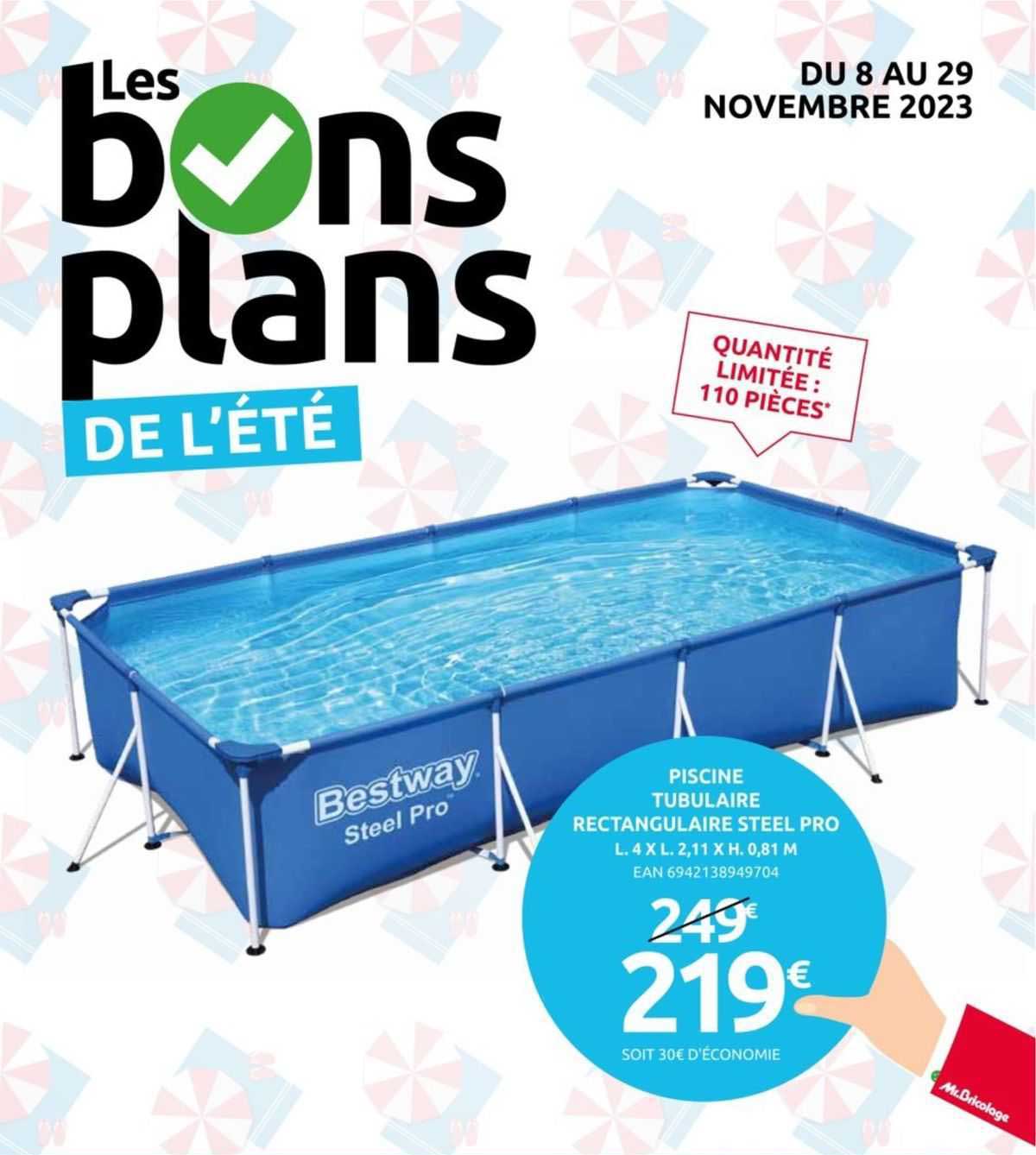 les bons plans de l'été : piscine tubulaire rectangulaire steel pro