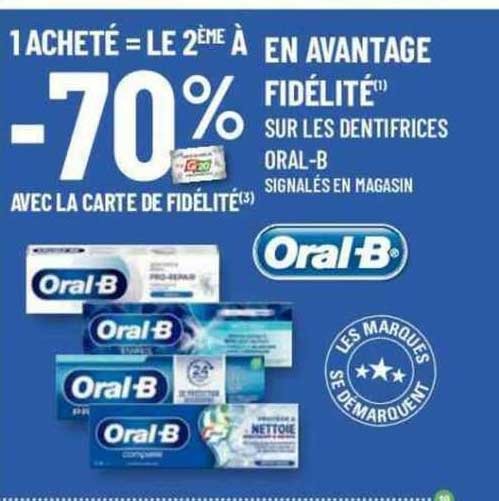 les dentifrices oral-b