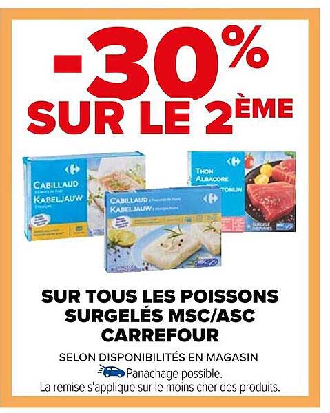 Les Poissons Surgelés Msc/asc Carrefour