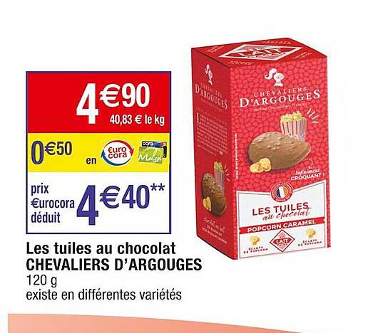 les tuiles au chocolat chevaliers d'argouges
