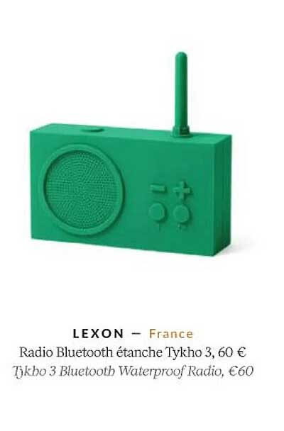 lexon radio bluetooth étanche tykho
