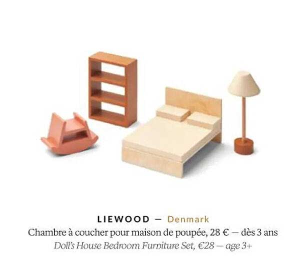 liewood chambre à coucher pour maison de poupée