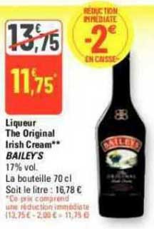 liqueur the original irish cream bailey's
