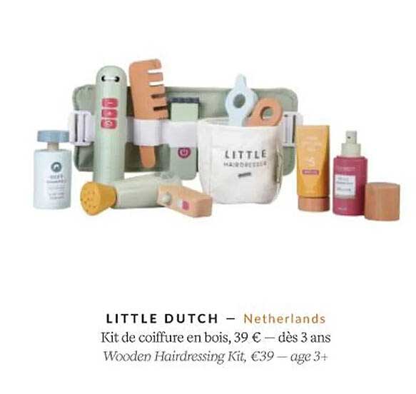 little dutch kit de coiffure en bois