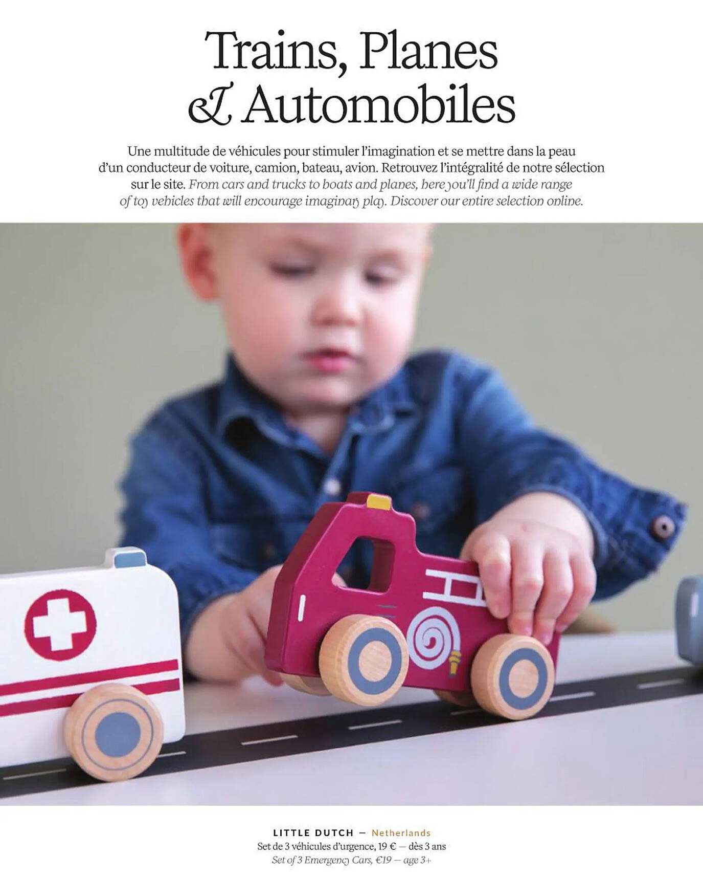 little dutch set de 3 véhicules d'urgence