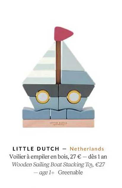 little dutch voilier à empiler en bois