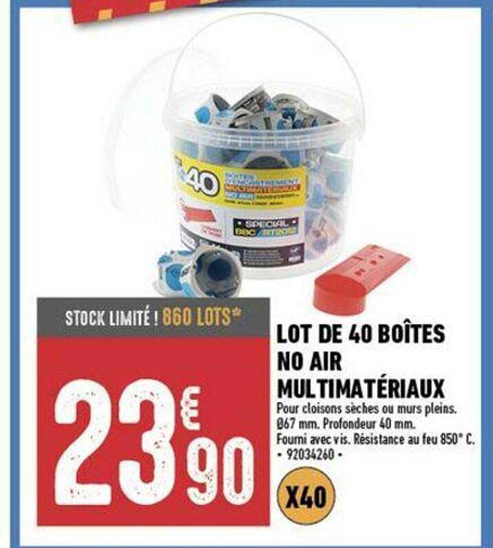 Lot De 40 Boîtes No Air Multimatériaux
