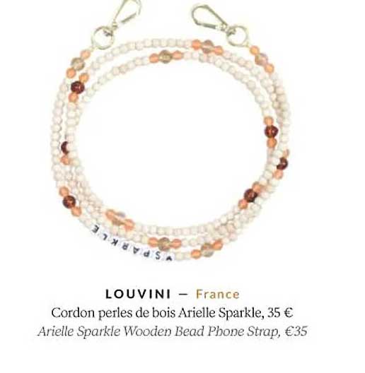 louvini cordon perles de bois arielle sparkle