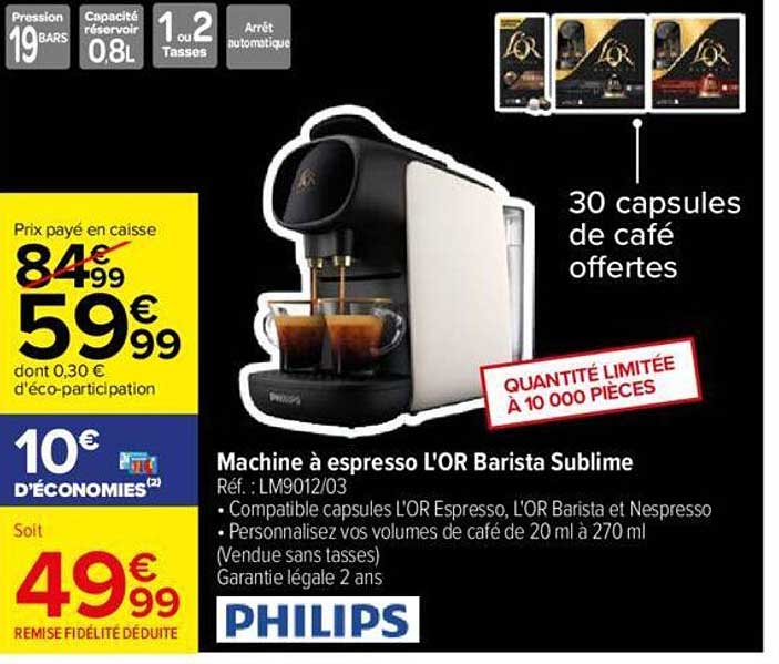 Machine à Espresso L'or Barista Sublime Philips