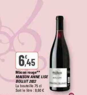 mâcon rouge maison anne lise bollut 2022