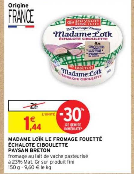 madame loïk le fromage fouetté échalote ciboulette paysan breton