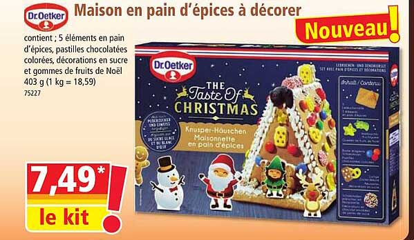 maison en pain d'épices à décorer dr.oetker