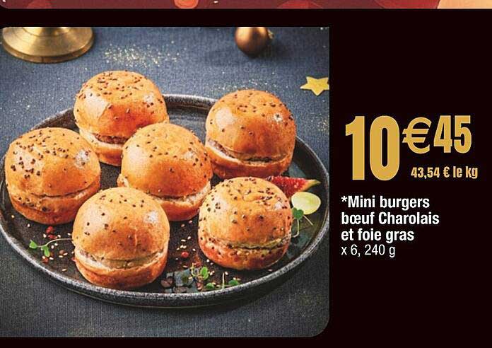 Mini Burgers Bœuf Charolais Et Foie Gras