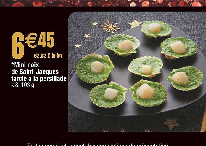 mini noix de saint-jacques farcie à la persillade
